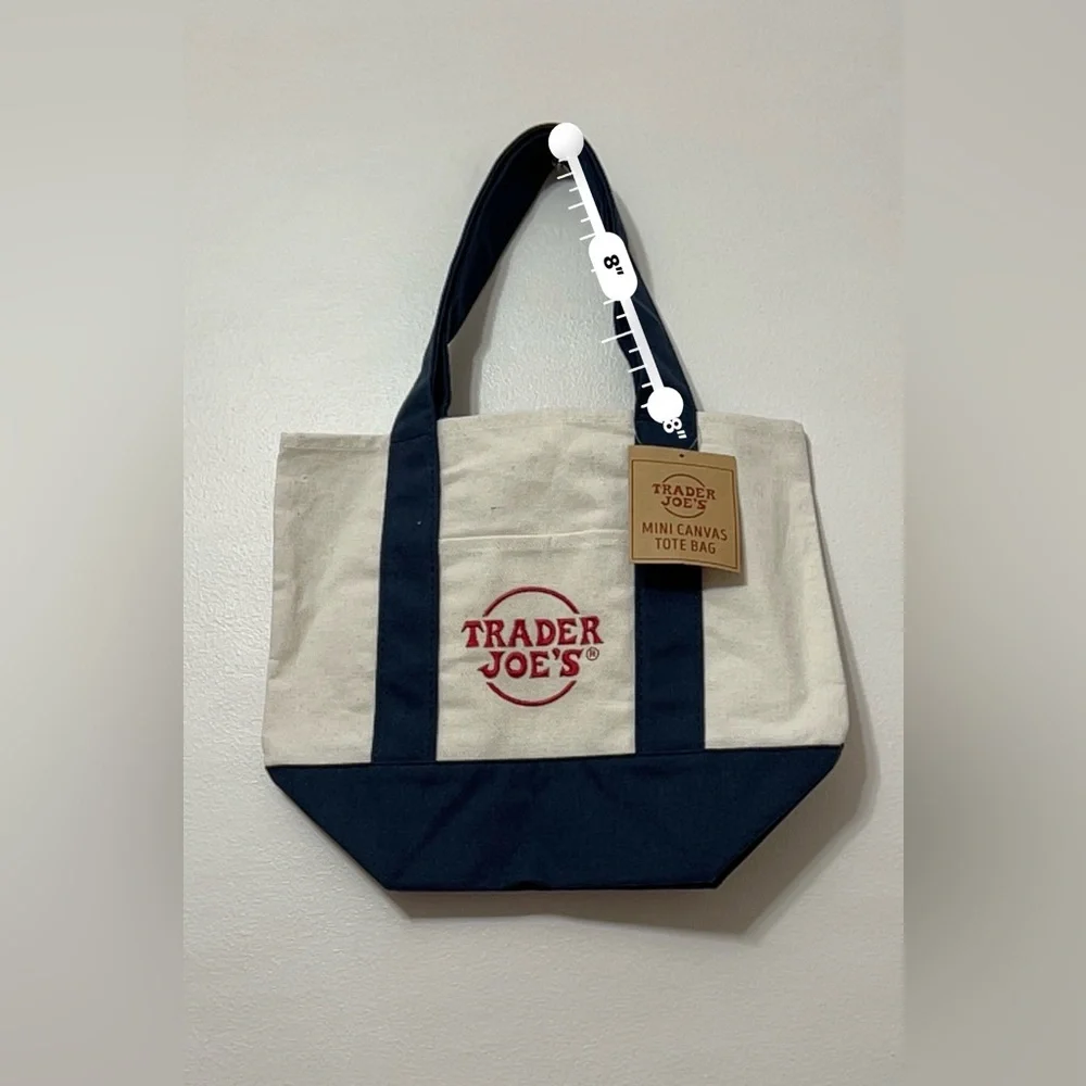 Trader Joe’s Mini Canvas Tote Bag NWT